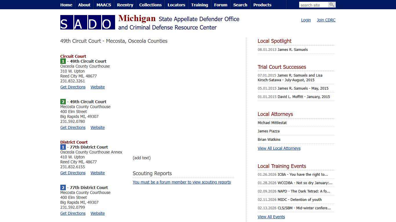 SADO - Community - 49th Circuit Court